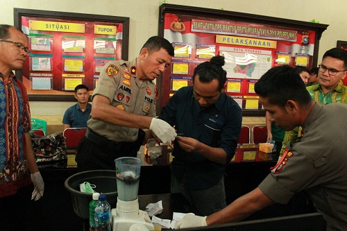 Tersangka Paryok : Barang Saya Yang Itu Bukan Yang Ini, Saat Polres Inhu Musnahkan Narkoba